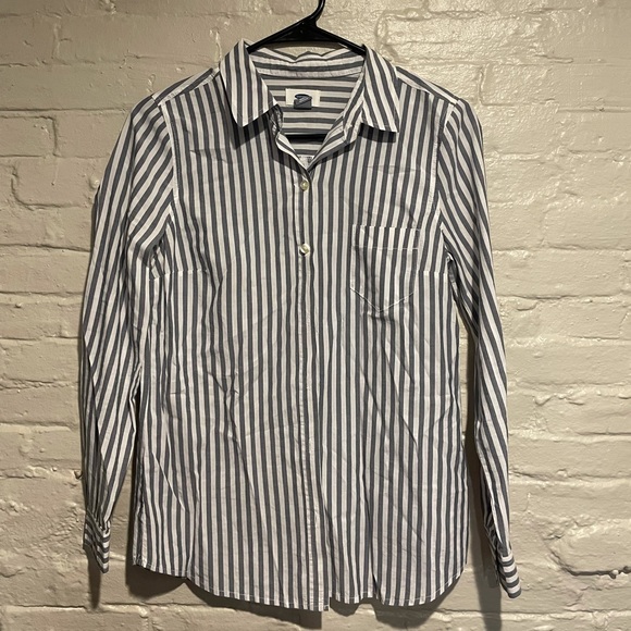 Striped button down top - Picture 1 of 4